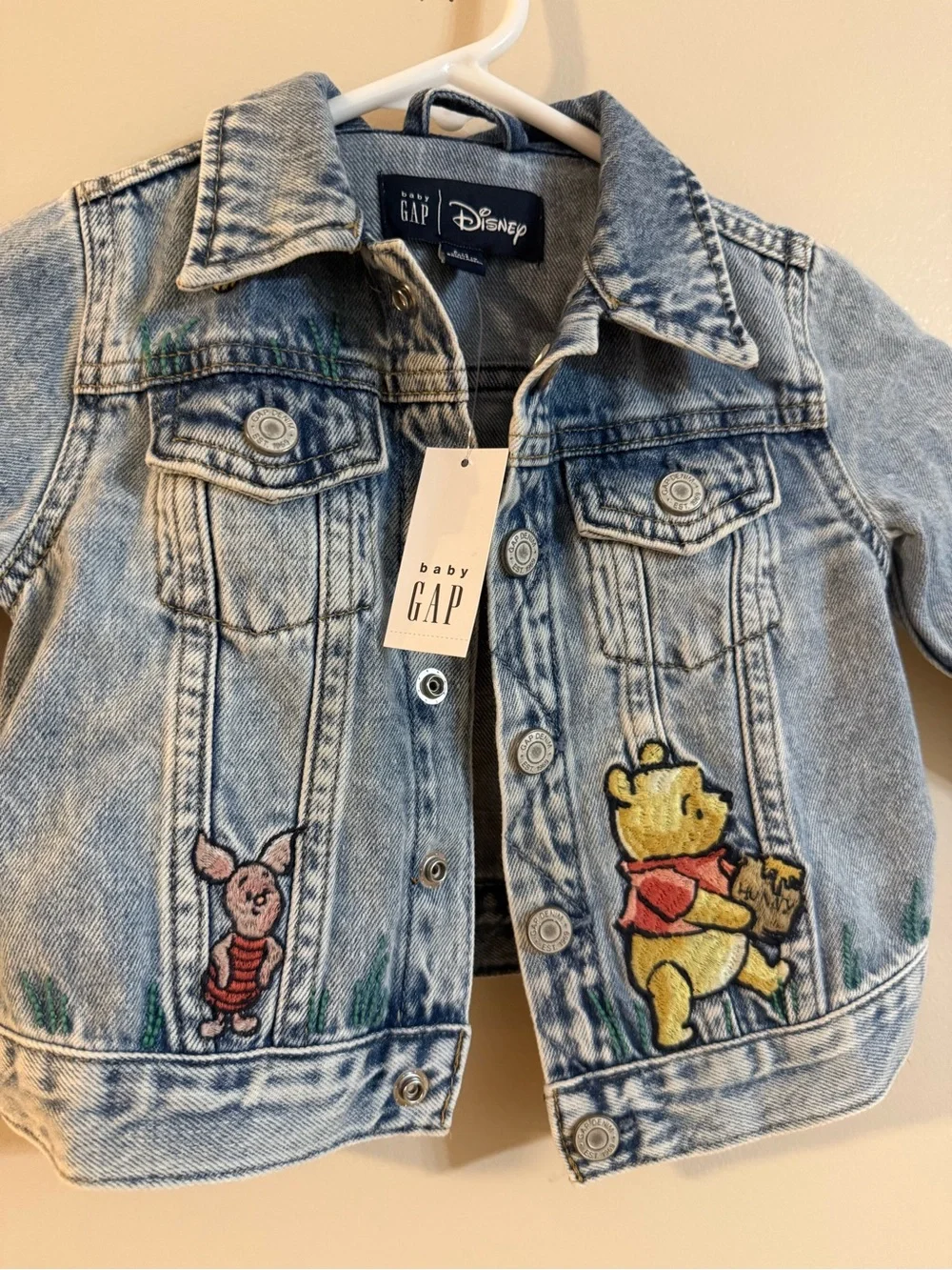 Baby Gap LightWash Denim Jacket - Winnie the Pooh 6-12 months